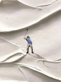スノー ゴルフ オン スノーフィールド ウォール アート スポーツ ホワイト ルーム デコレーション by ナイフ 01 ディテール テクスチャ